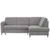 SAROKKANAPÉ textil szürke  - fekete/szürke, Modern, textil/fa (241/184cm) - Hom`in