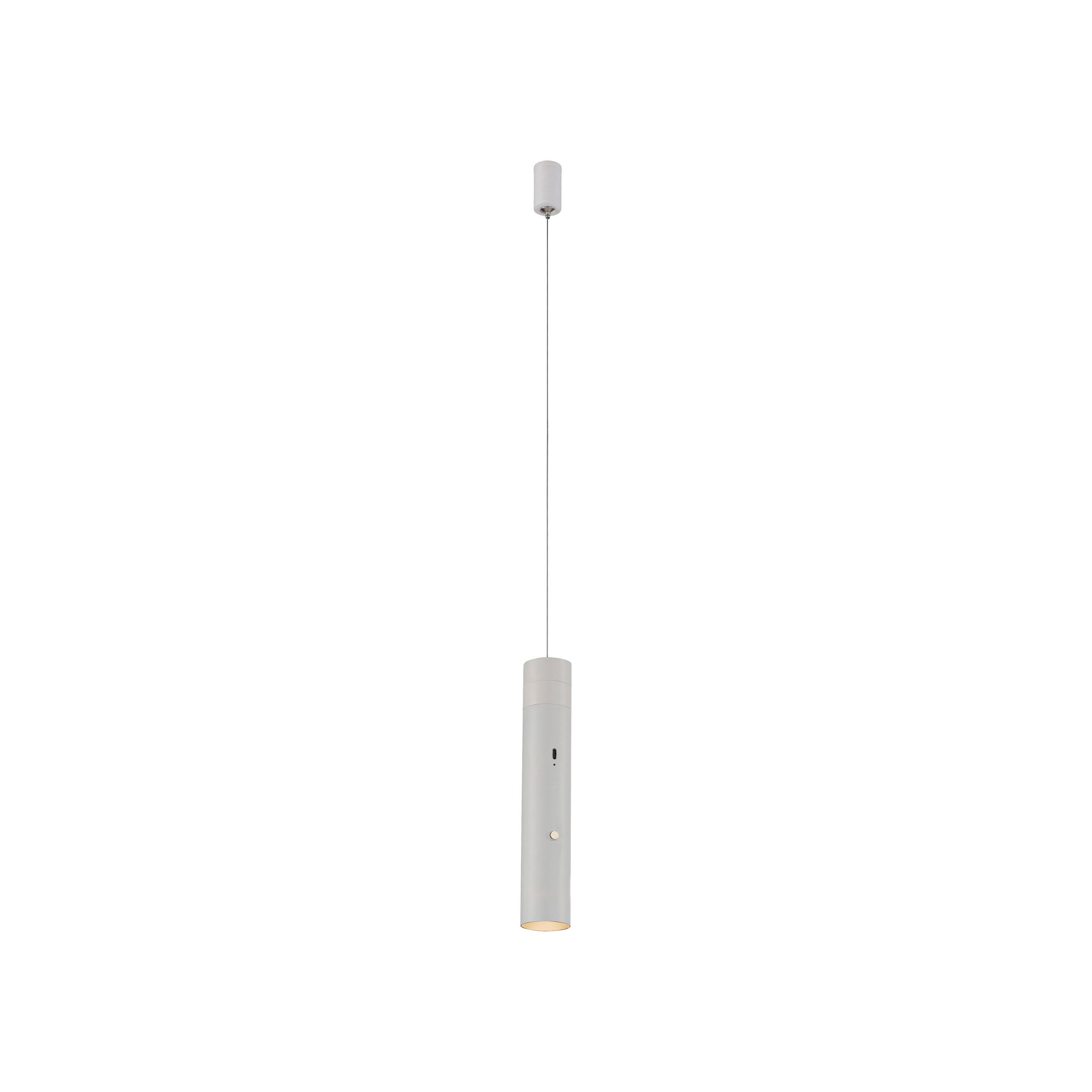 AKKU-LED-HÄNGELEUCHTE 4/4/60-200 cm - Weiß, Design, Kunststoff/Metall (4/4/60-200cm)