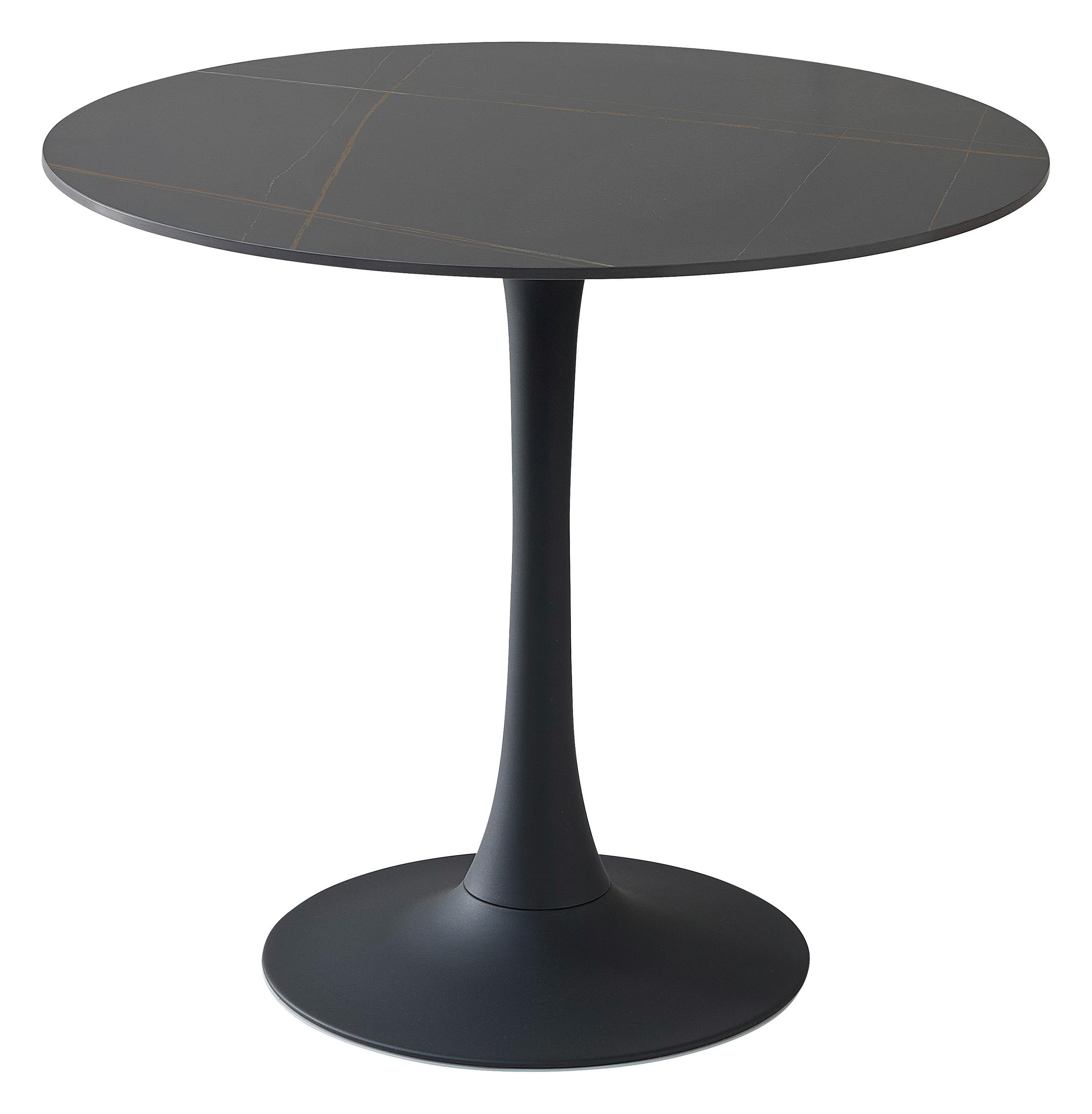 ESSTISCH in Metall, Keramik 90/90/75 cm  - Schwarz, MODERN, Keramik/Metall (90/90/75cm) - Boxxx