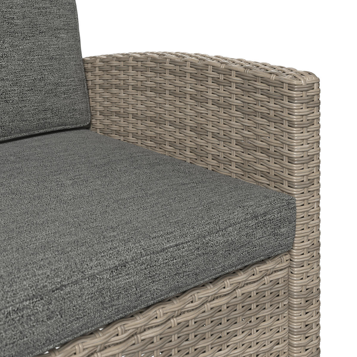 GARTENSET  - Grau, MODERN, Kunststoff/Textil (124/93/67cm) - Ambia Garden