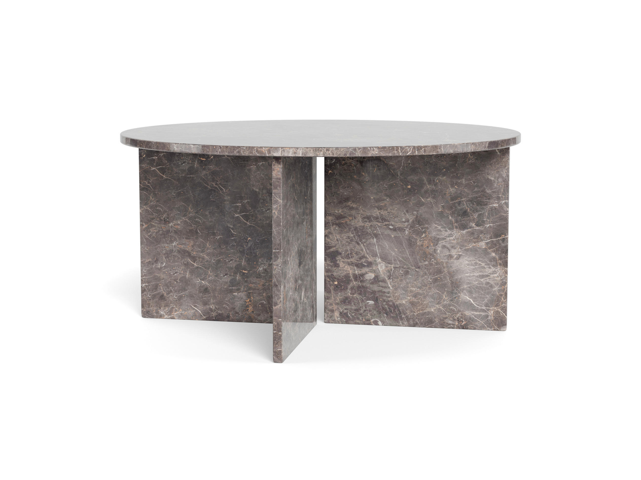 SOFFBORD i sten 90/90/42 cm  - mörkgrå/brun, Design, sten (90/90/42cm) - MID.YOU