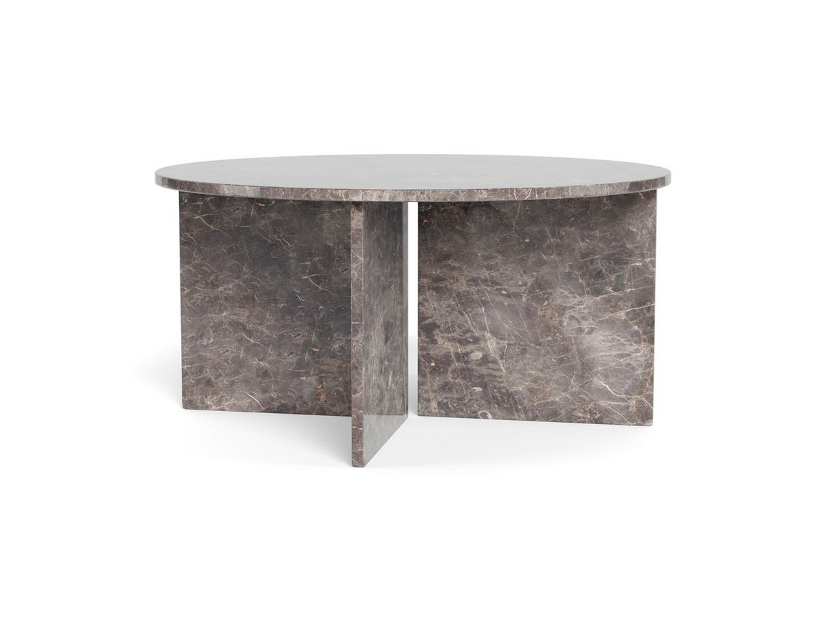 SOFFBORD i sten 90/90/42 cm  - mörkgrå/brun, Design, sten (90/90/42cm) - MID.YOU