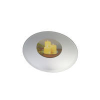 TANIER POD SVIEČKU, plast, sklo - strieborná, Design, plast/sklo (20cm) - Ambia Home