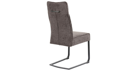 SCHWINGSTUHL in Eisen Webstoff - Schwarz/Braun, Design, Textil/Metall (44/102/64cm) - Novel