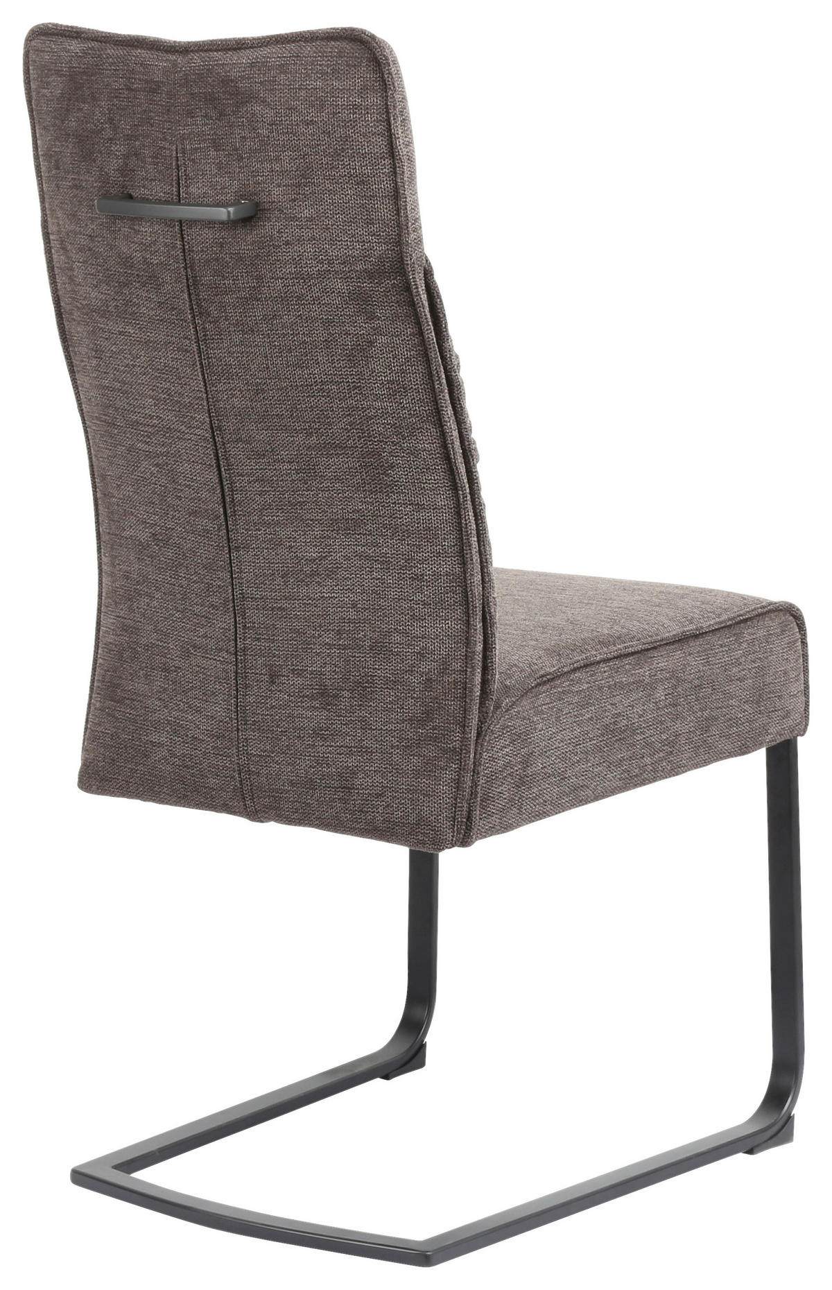 SCHWINGSTUHL  in Eisen Webstoff  - Schwarz/Braun, Design, Textil/Metall (44/102/64cm) - Novel