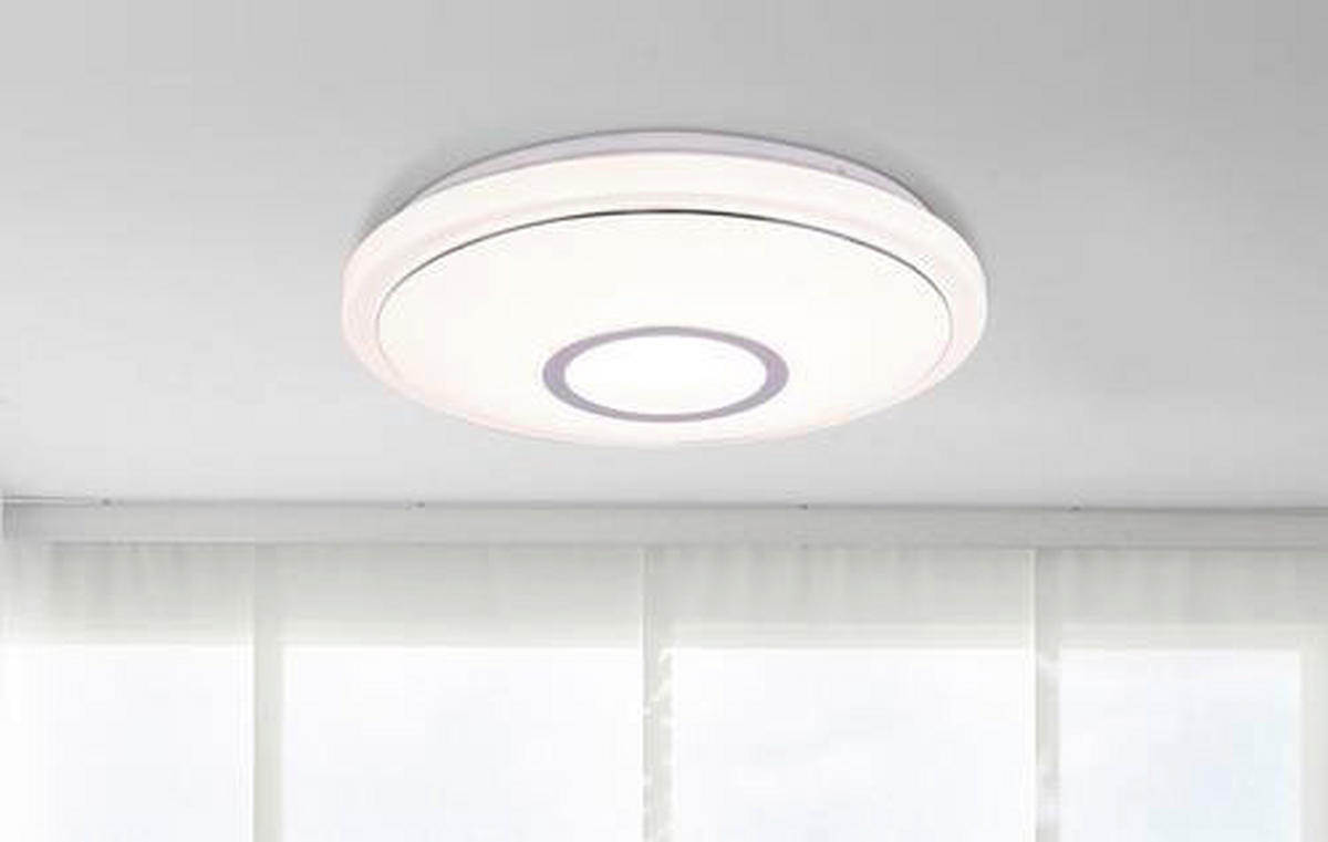 LED-DECKENLEUCHTE Connor  Smart 40/6,5 cm   - Basics, Kunststoff/Metall (40/6,5cm) - Globo