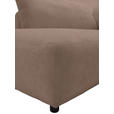 ECKSOFA  in Chenille Taupe  224/307 cm  - Taupe/Schwarz, KONVENTIONELL, Kunststoff/Textil (224/307cm) - Hom`in