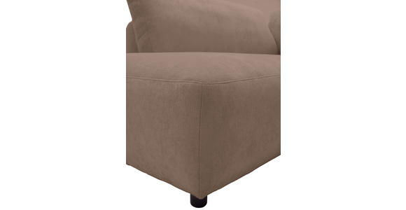 ECKSOFA  in Chenille Taupe  224/307 cm  - Taupe/Schwarz, KONVENTIONELL, Kunststoff/Textil (224/307cm) - Hom`in