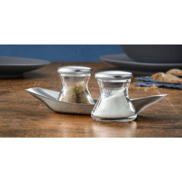 SOLNICA IN POPRNICA  Wagenfeld         17 cm    - barve nerjavečega jekla/prozorno, Basics, kovina/steklo (17cm) - WMF