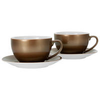 TASSENSET Golden Days White 4-teilig  - Goldfarben/Weiß, Basics, Keramik - Creatable