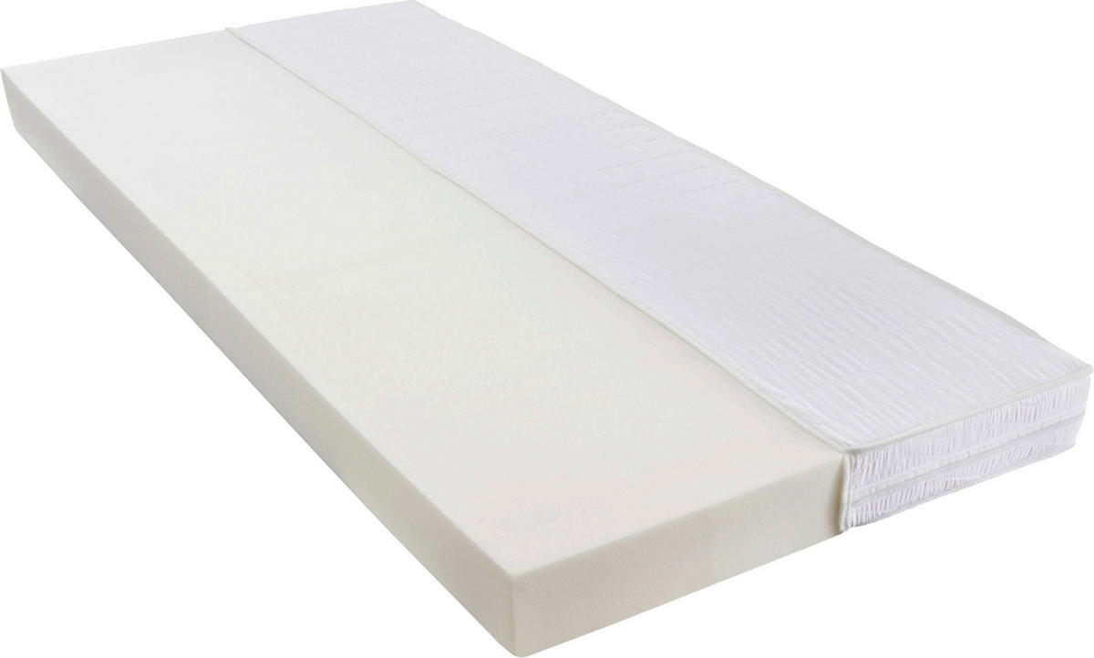 KOMFORTSCHAUMMATRATZE 90/200 cm Höhe ca. 13 cm  - Weiß, Basics, Textil (90/200cm) - Boxxx
