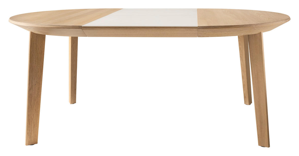 ESSTISCH in Holz, Glas 110(160)/110(160)/75 cm  - Eichefarben, Design, Glas/Holz (110(160)/110(160)/75cm) - Team 7