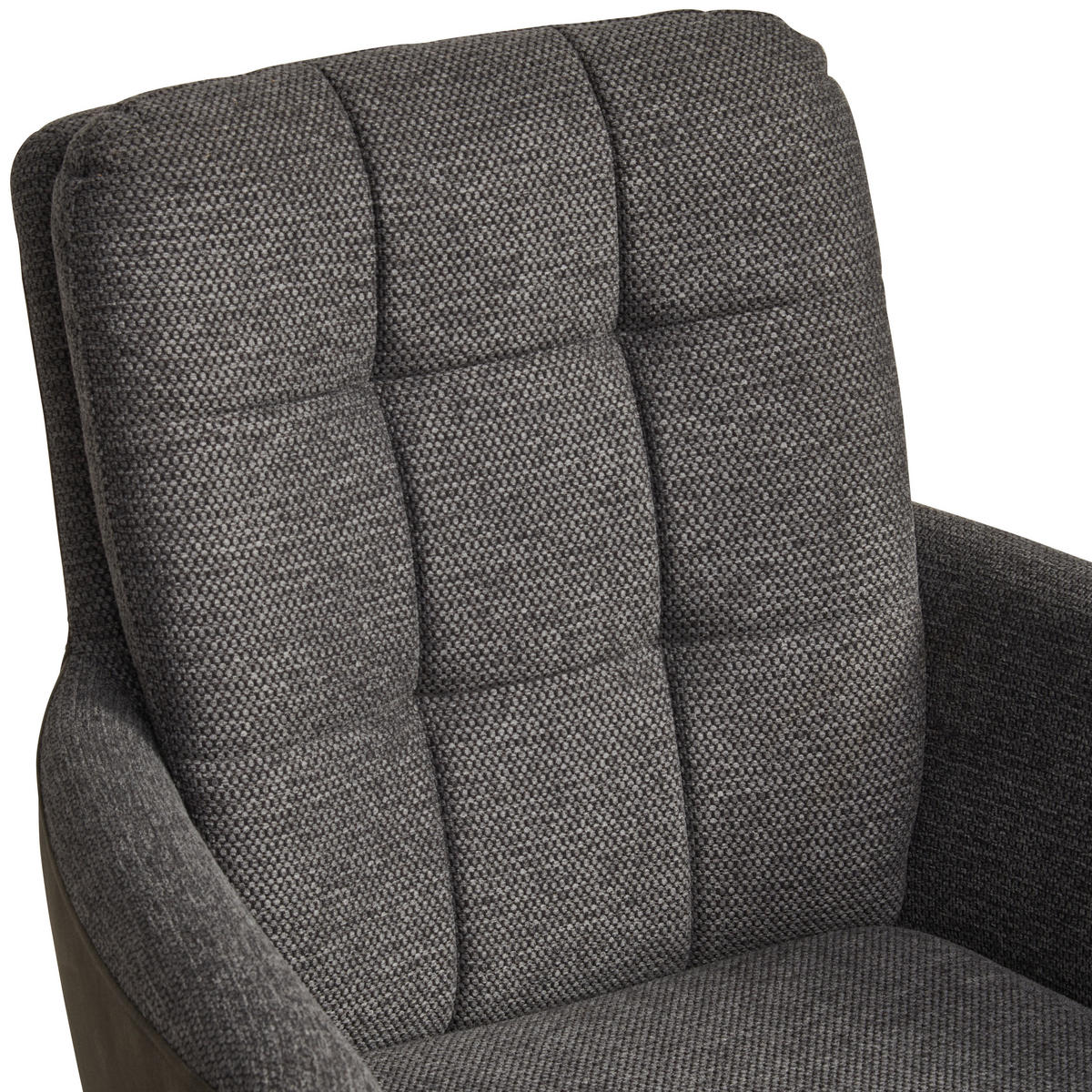 ARMLEHNSTUHL  in Eisen Leinenoptik  - Schwarz/Grau, KONVENTIONELL, Holz/Textil (60/93/66cm) - MID.YOU