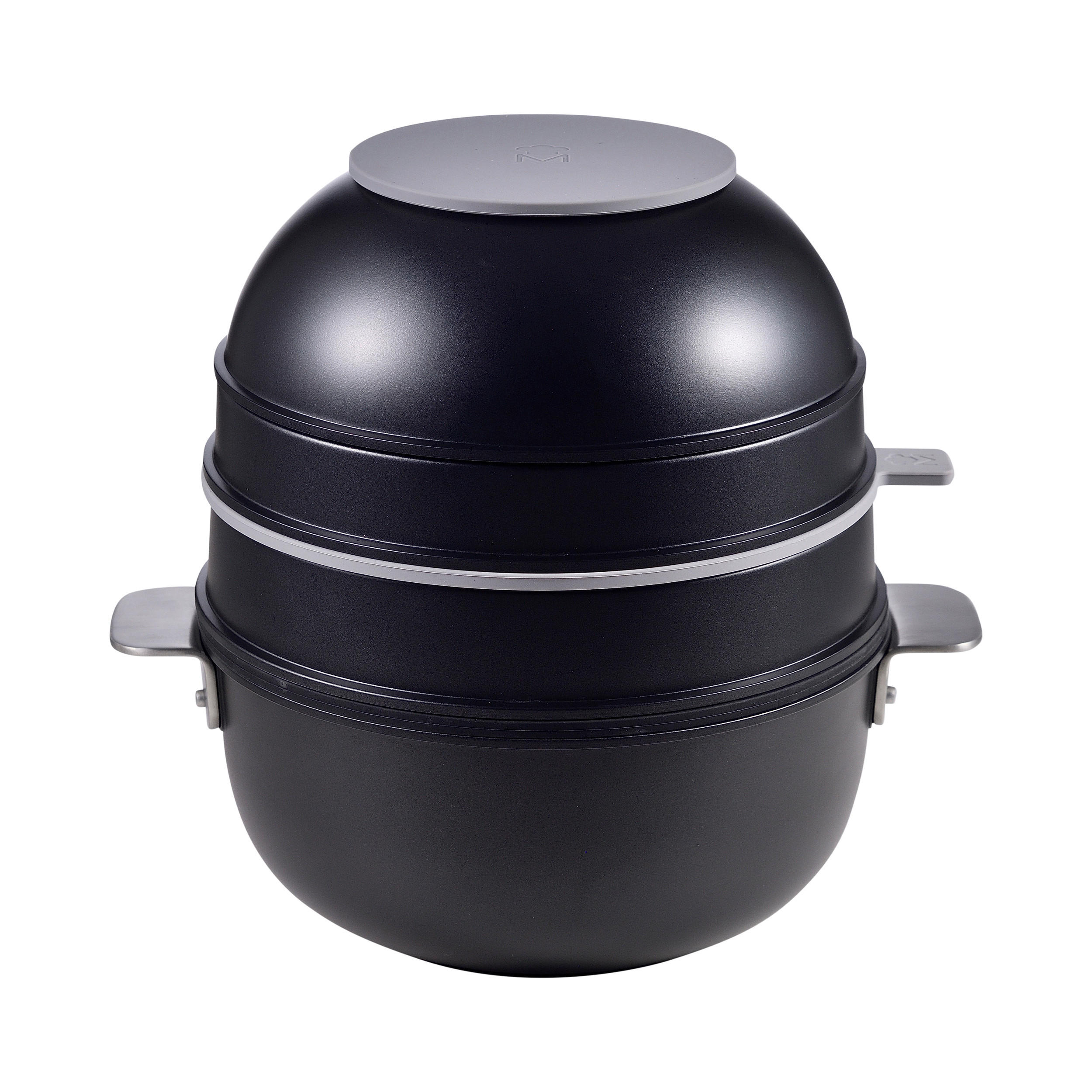 KOCHTOPFSET 10-teilig  - Schwarz, Basics, Glas/Metall (30.3/32/32.6cm) - Masterpro
