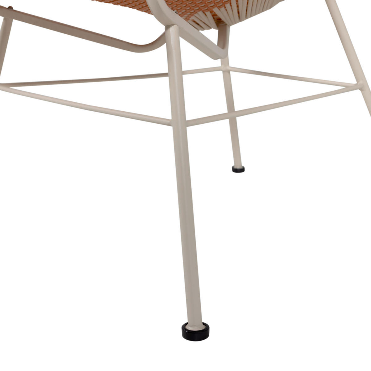 GARTENSESSEL Metall, Kunststoff Orange  - Beige/Orange, MODERN, Kunststoff/Metall (73/81/71cm) - Livetastic