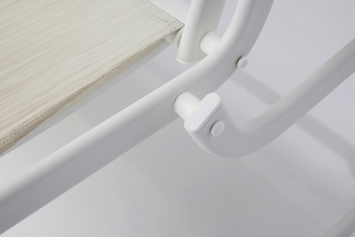 HOLLYWOODSCHAUKEL 169/189/228 cm Weiß, Beige  - Beige/Weiß, Basics, Textil/Metall (169/189/228cm) - Kettler