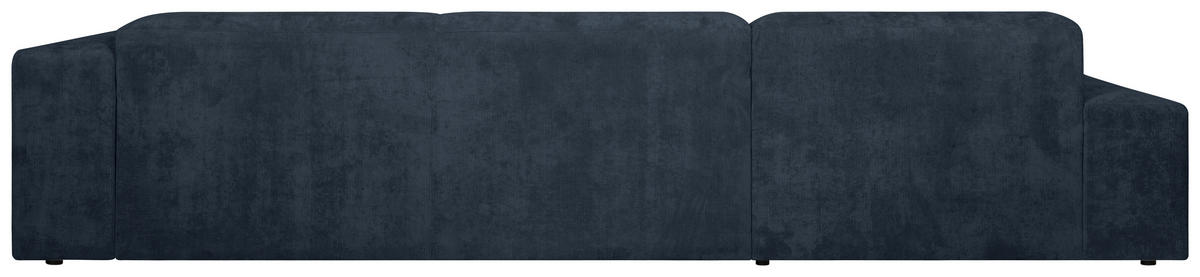 ECKSOFA HANNAH Blau Cord  - Blau/Schwarz, Design, Kunststoff/Textil (170/343cm) - MID.YOU