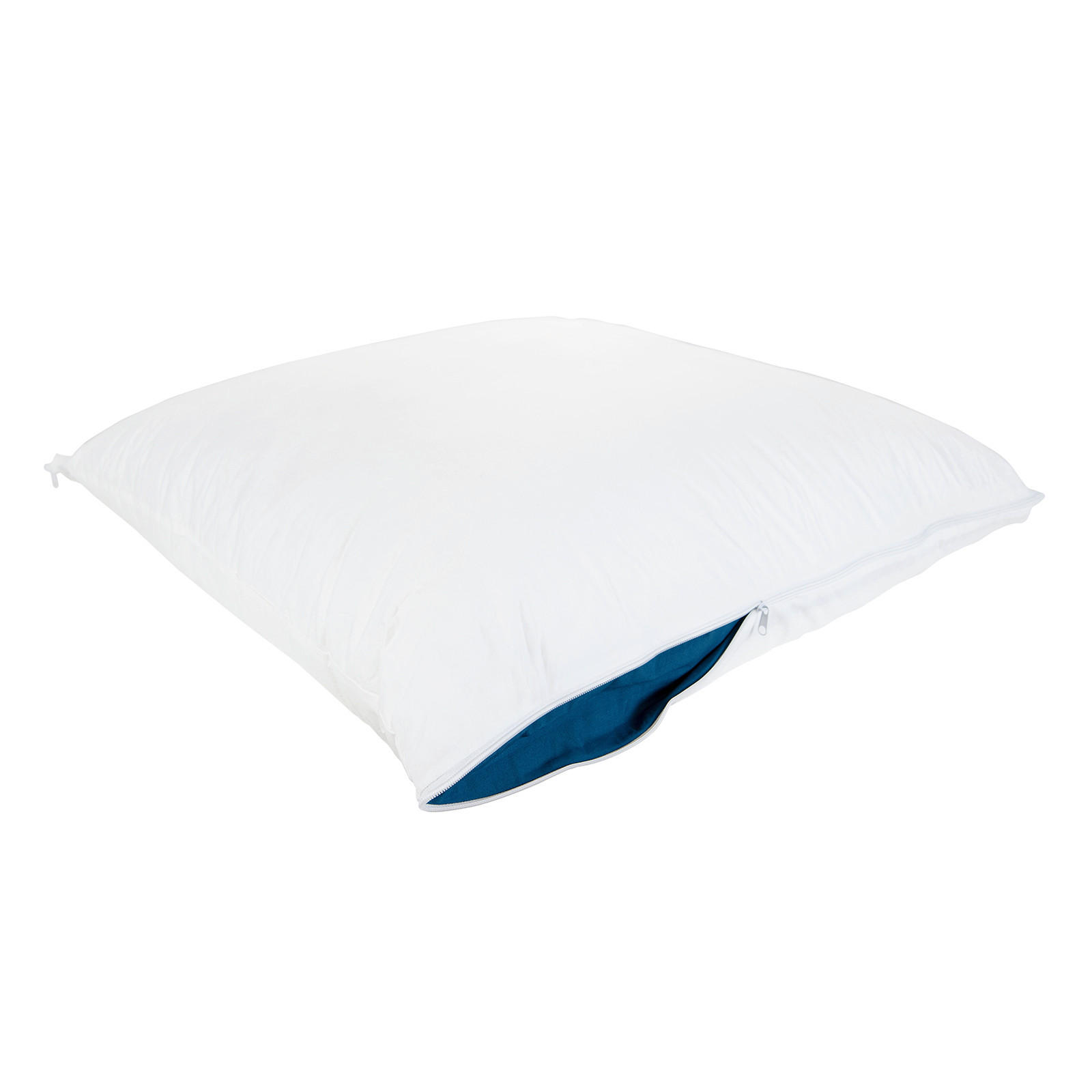 KOPFPOLSTER 80/80 cm  EaZzzy Zipperkissen  - Weiß, Basics, Kunststoff/Textil (80/80cm) - Genius