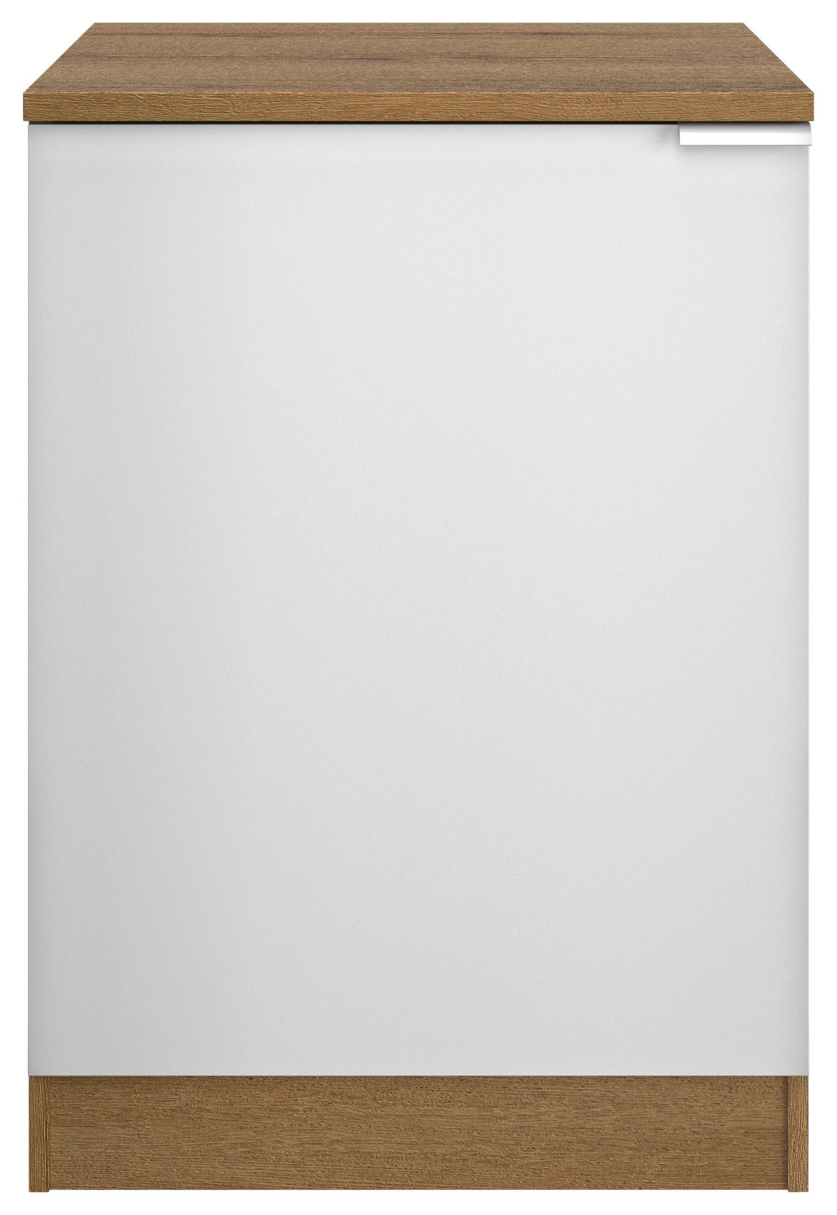 KÜCHENUNTERSCHRANK 60/86/60 cm  in Weiß, Eichefarben  - Eichefarben/Weiß, Basics, Holzwerkstoff/Metall (60/86/60cm) - MID.YOU