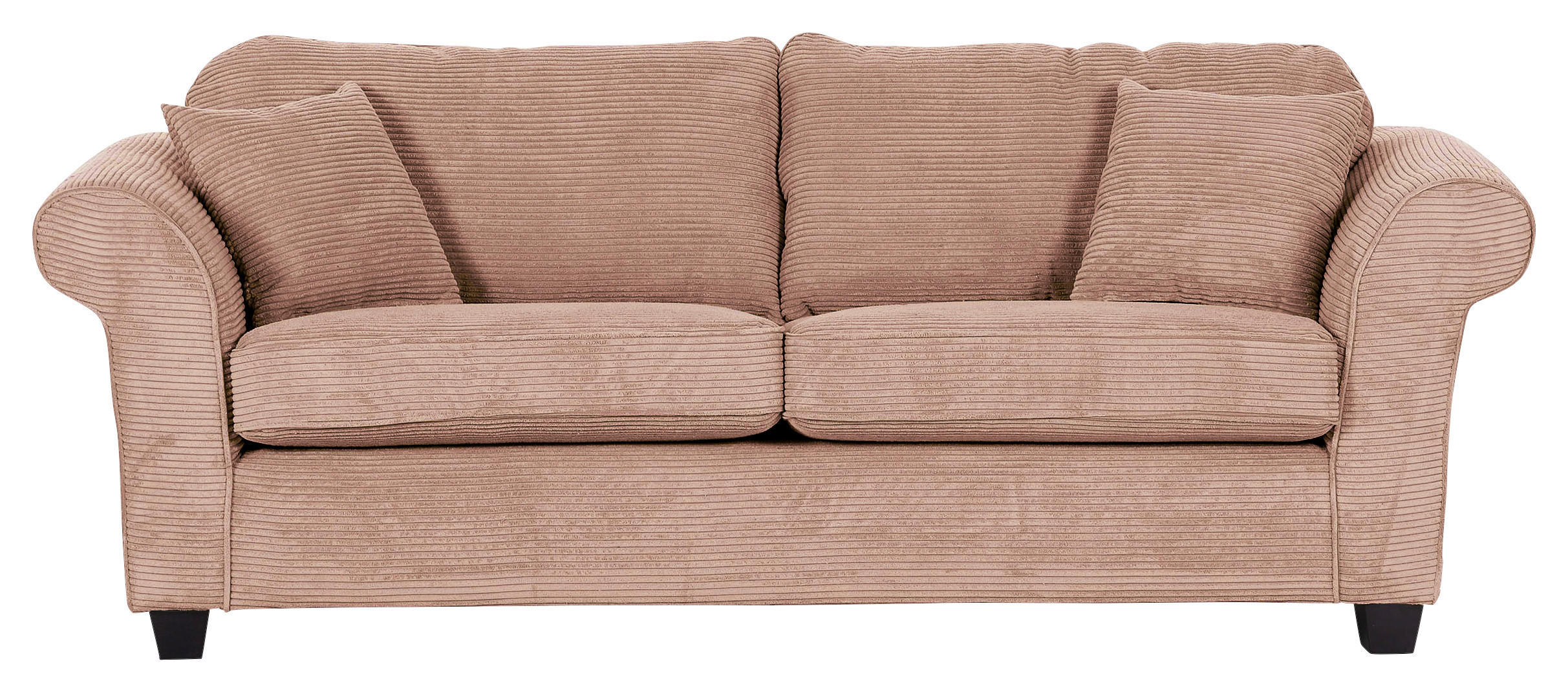 3-SITS SOFFA i manchester gammelrosa  - mörkbrun/gammelrosa, Klassisk, trä/textil (215/70/90cm) - MID.YOU