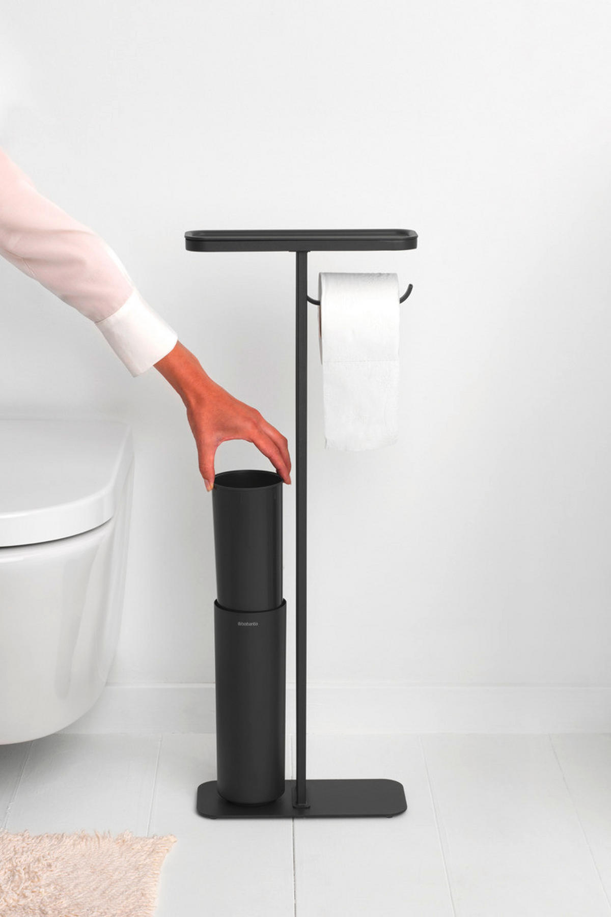 WC-ŠČETKA - siva, Basics, kovina/umetna masa (29/75.2/12.5cm) - Brabantia