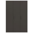 DREHTÜRENSCHRANK 151/223/61 cm,  in Graphitfarben, 3-türig  - Graphitfarben, Basics, Holzwerkstoff/Metall (151/223/61cm) - Novel