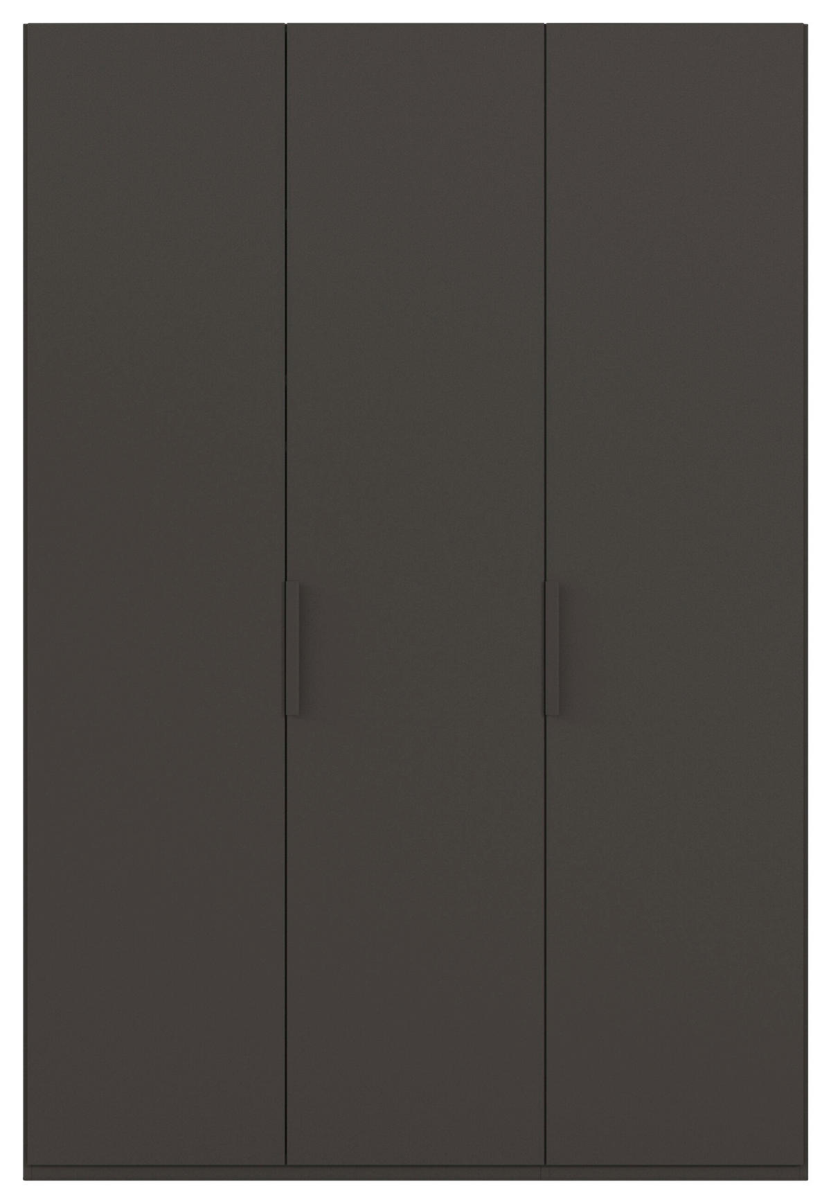 DREHTÜRENSCHRANK 151/223/61 cm,  in Graphitfarben, 3-türig  - Graphitfarben, Basics, Holzwerkstoff/Metall (151/223/61cm) - Novel