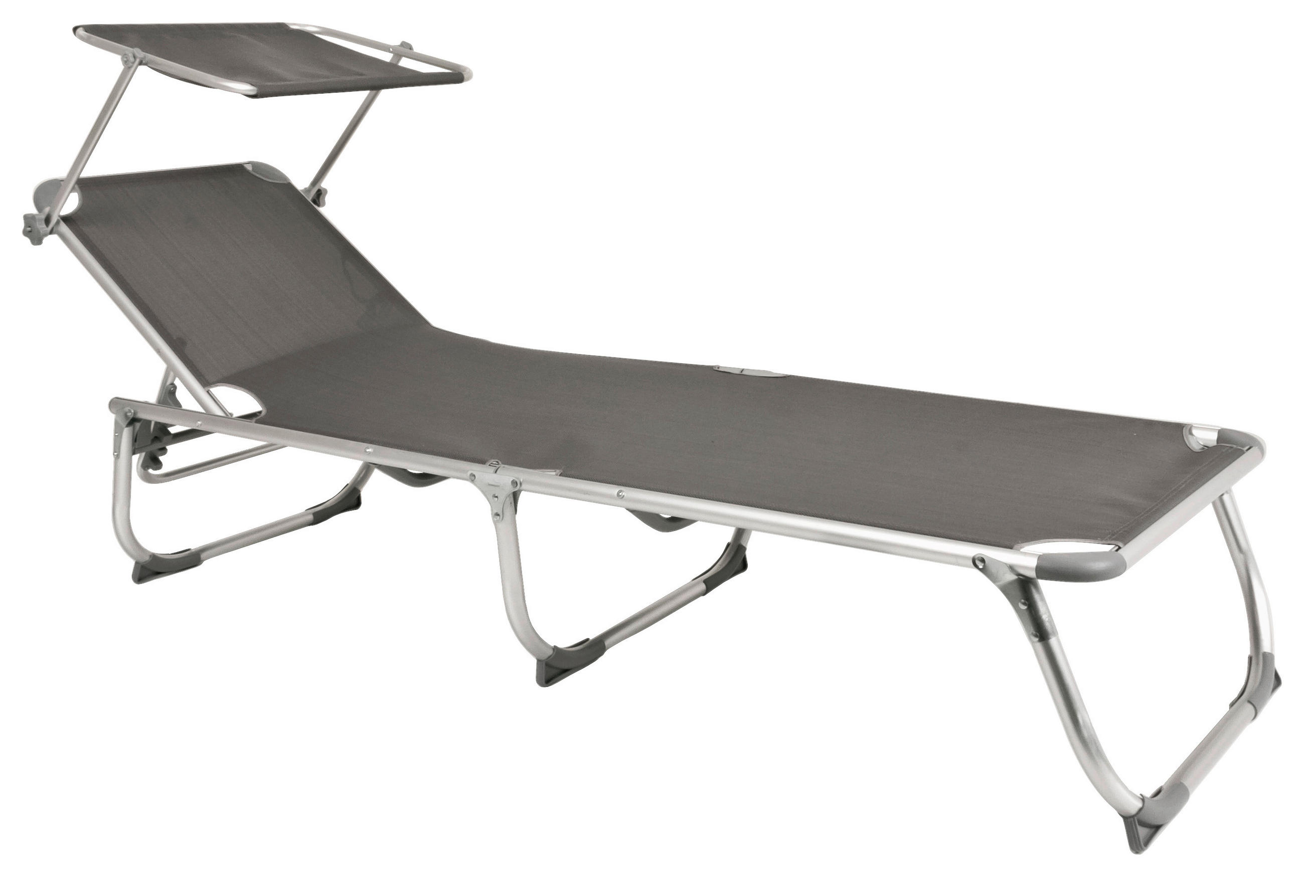 SONNENLIEGE 61/32/189 cm  - Schwarz/Grau, MODERN, Kunststoff/Textil (61/32/189cm) - Gardenson