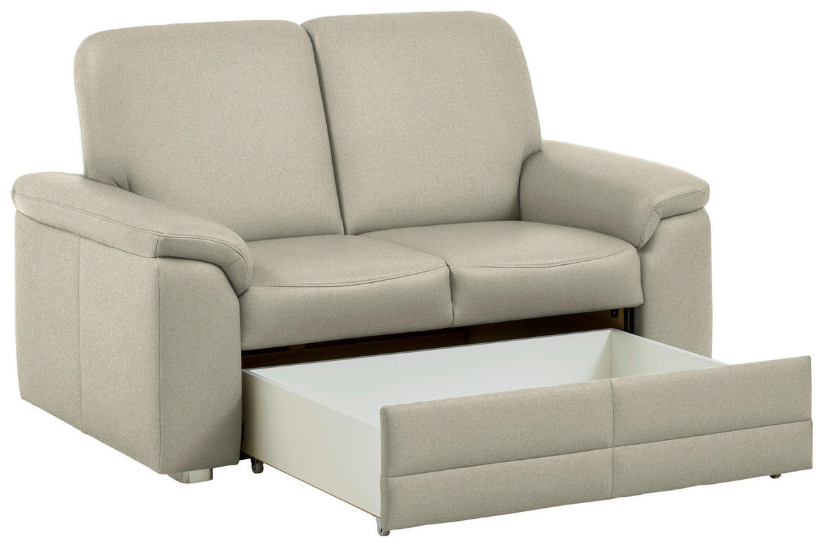 2-SITZER-SOFA Chenille Silberfarben  - Silberfarben/Alufarben, Konventionell, Textil/Metall (156/96/89cm) - Beldomo Comfort