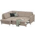 ECKSOFA in Chenille Beige  - Beige/Schwarz, MODERN, Holz/Textil (184/241cm) - Carryhome