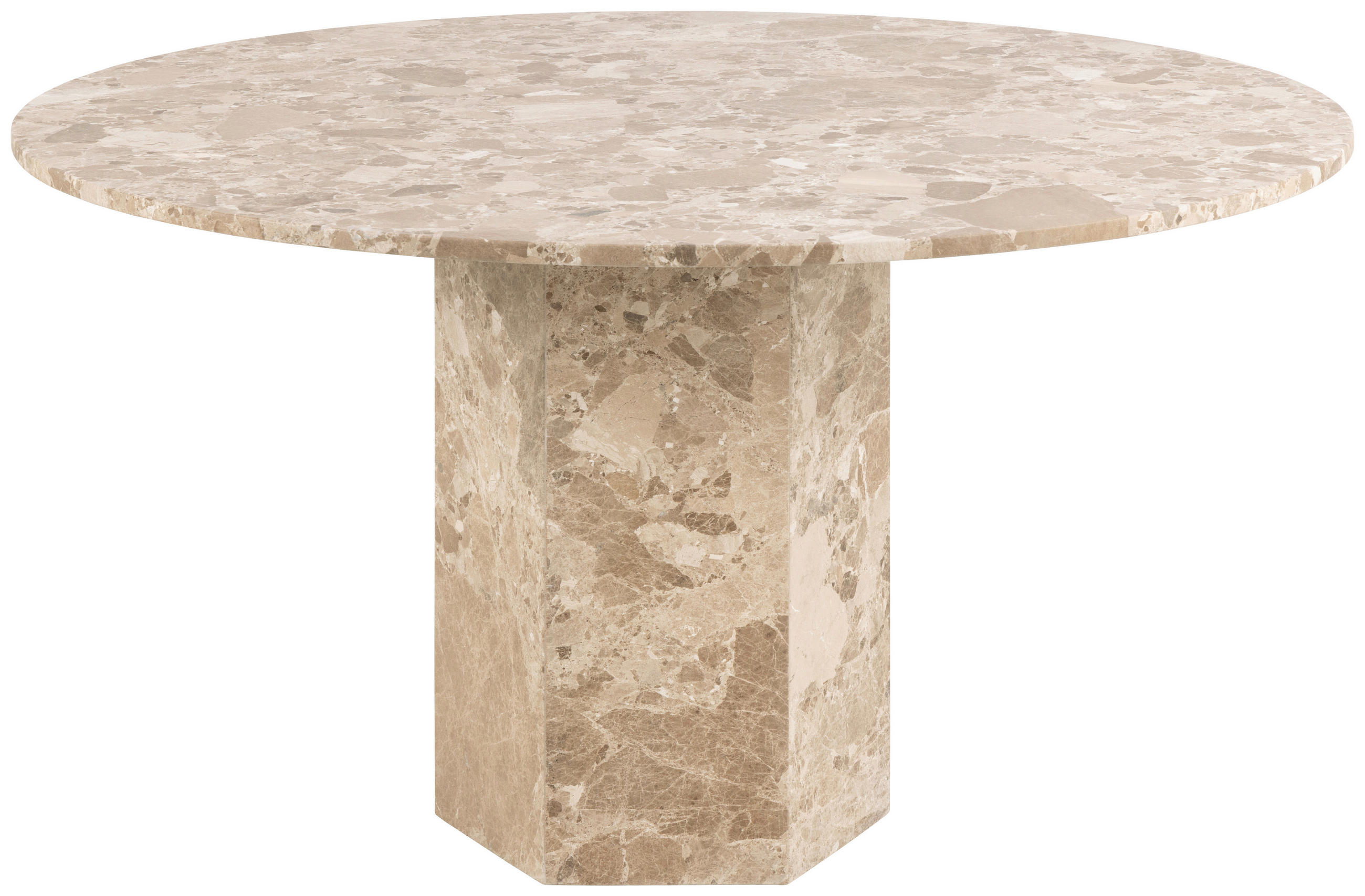 ESSTISCH in Stein  - Beige/Braun, Design, Stein (130/75cm) - MID.YOU