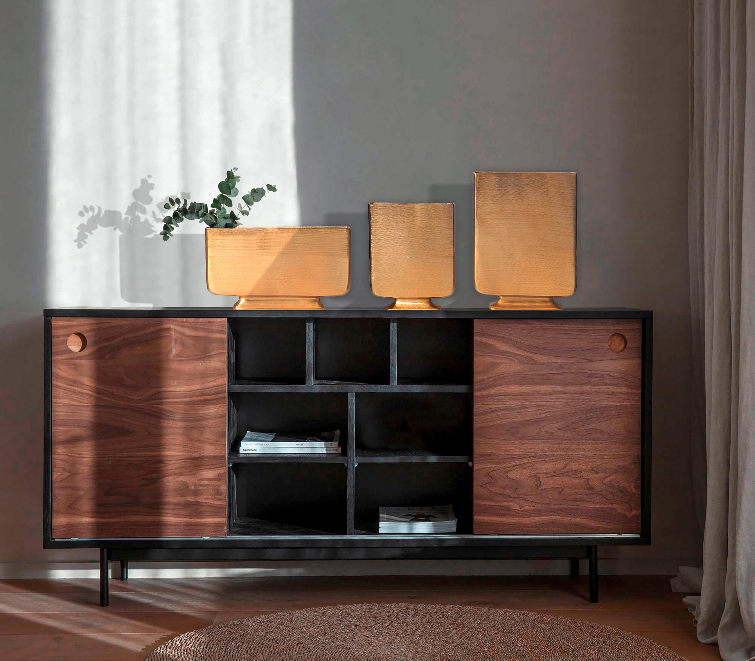 DEKORVAS  - guldfärgad, Design, metall (26/33/4cm) - Livetastic