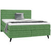 BOXSPRINGBETT 180/200 cm  in Grün  - Schwarz/Grün, KONVENTIONELL, Holz/Textil (180/200cm) - Voleo