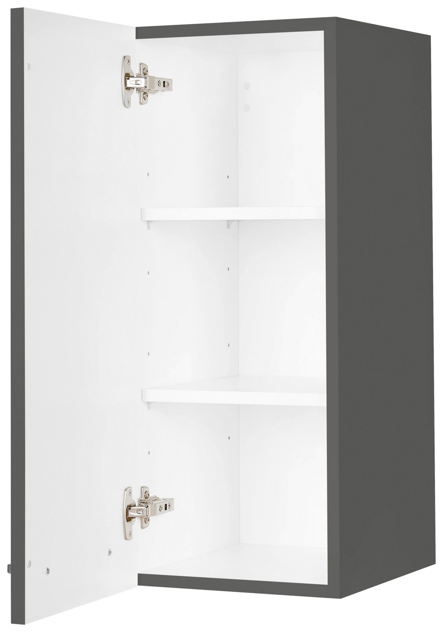KÜCHENOBERSCHRANK 30/72/35 cm  in Schieferfarben  - Schieferfarben/Edelstahlfarben, MODERN, Holzwerkstoff/Metall (30/72/35cm) - Nobilia