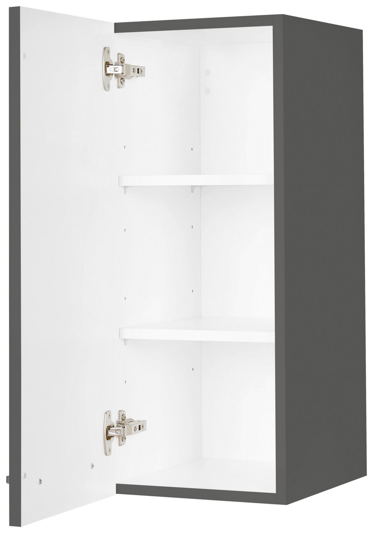 KÜCHENOBERSCHRANK 30/72/35 cm  in Schieferfarben  - Schieferfarben/Edelstahlfarben, MODERN, Holzwerkstoff/Metall (30/72/35cm) - Nobilia