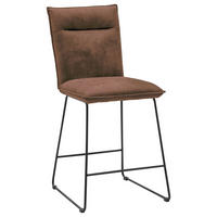 TRESENSTUHL in Metall, Textil Schwarz, Schlammfarben  - Schlammfarben/Schwarz, Design, Textil/Metall (56/98/62cm) - Valnatura