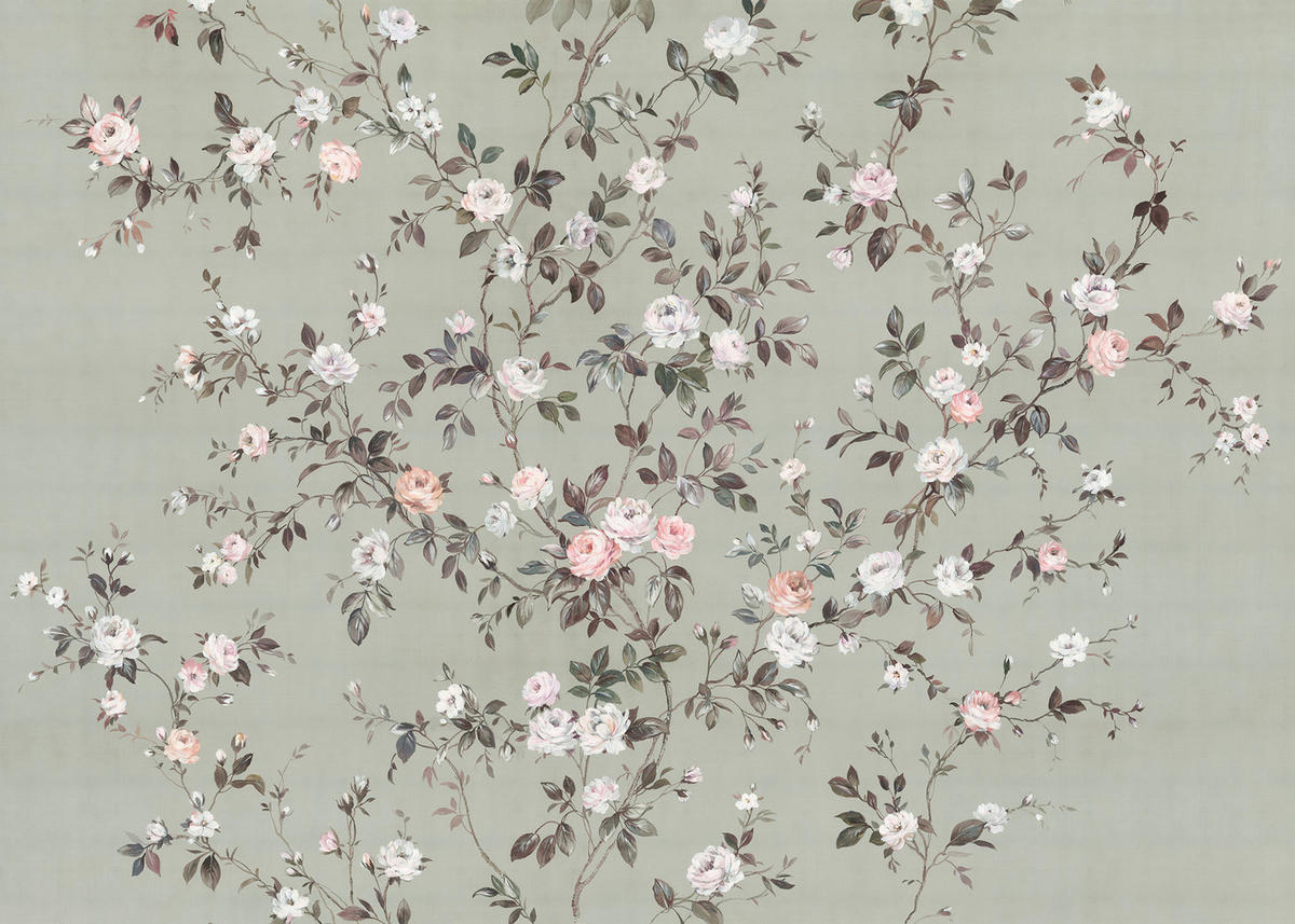 VLIESTAPETE - Rosa/Weiß, Basics (350/250cm) - Komar