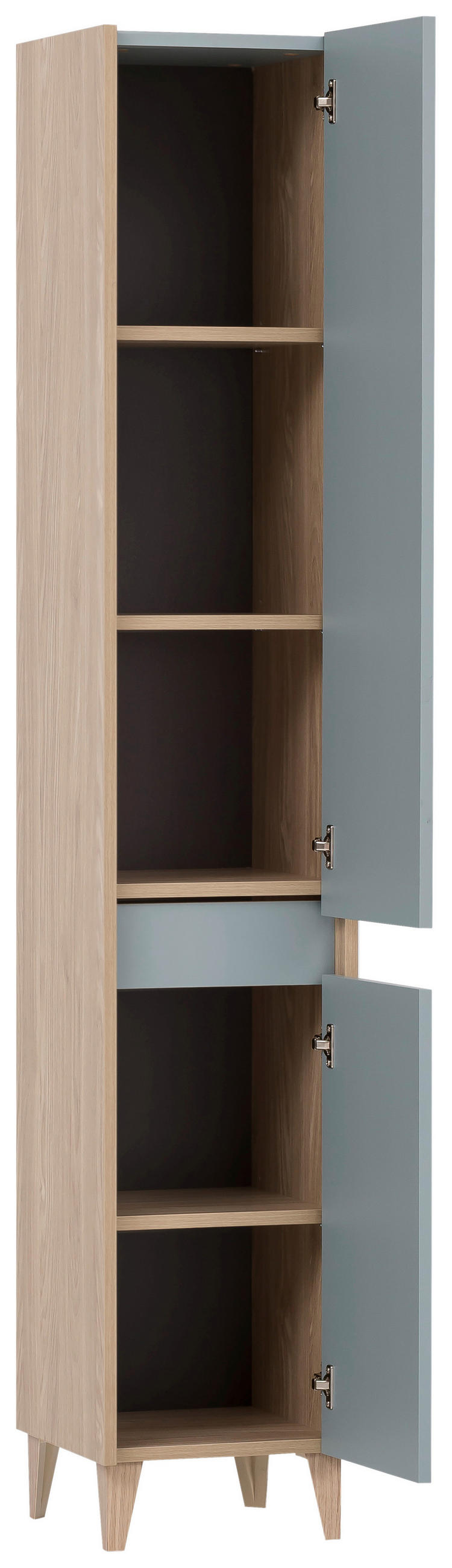 HOCHSCHRANK Blau, Hellblau, Pastellblau  - Blau/Pastellblau, MODERN, Holzwerkstoff/Kunststoff (30,2/170/33cm) - MID.YOU