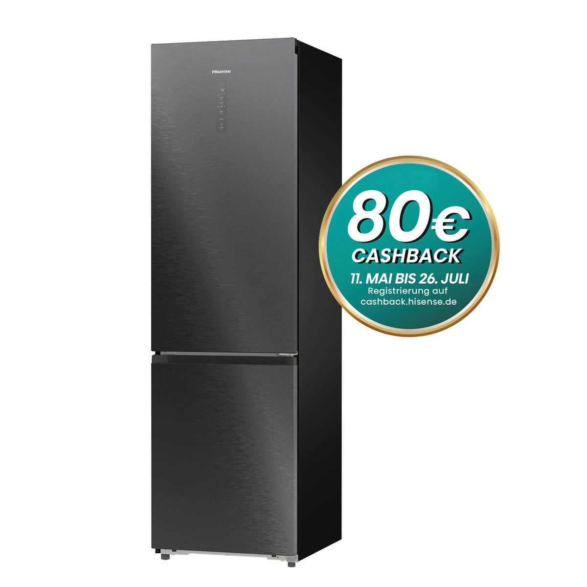 KÜHL-GEFRIER-KOMBINATION 59,5/203/65,8 cm RB5P410SAFA  - Schwarz, Trend (59,5/203/65,8cm) - Hisense