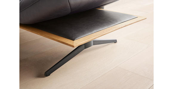ECKSOFA in Echtleder Braun 282/205 cm - Beige/Schwarz, Design, Leder/Metall (282/205cm) - Dieter Knoll