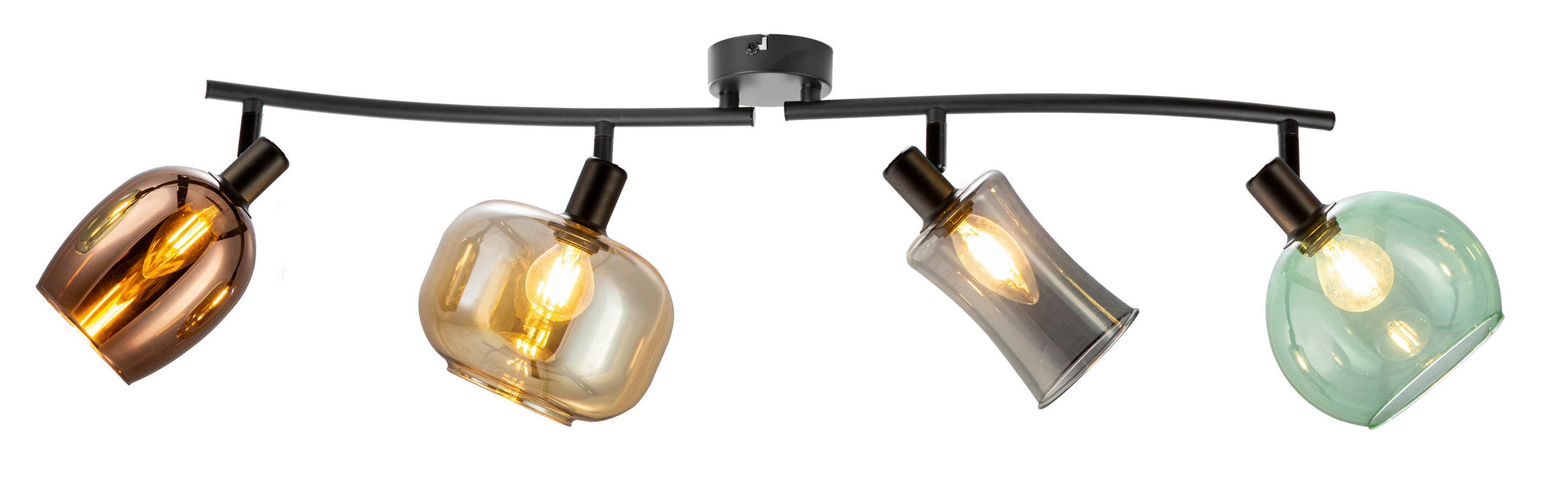 DECKENLEUCHTE    70/29,5/23 cm  - Braun/Grau, Trend, Glas (70/29,5/23cm) - Globo