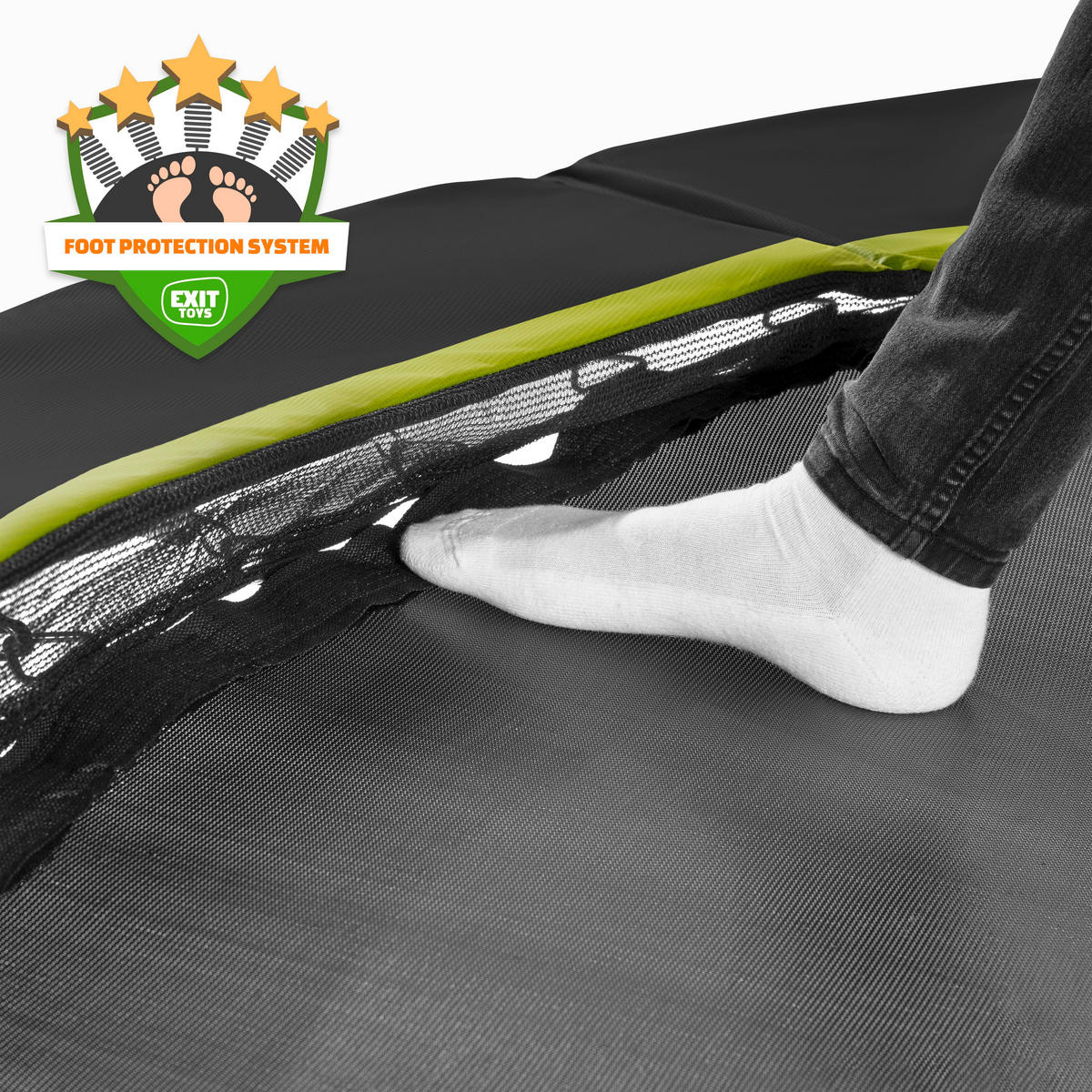 TRAMPOLIN 244/20 cm  - Schwarz, KONVENTIONELL, Kunststoff/Metall (244/20cm) - EXIT Toys