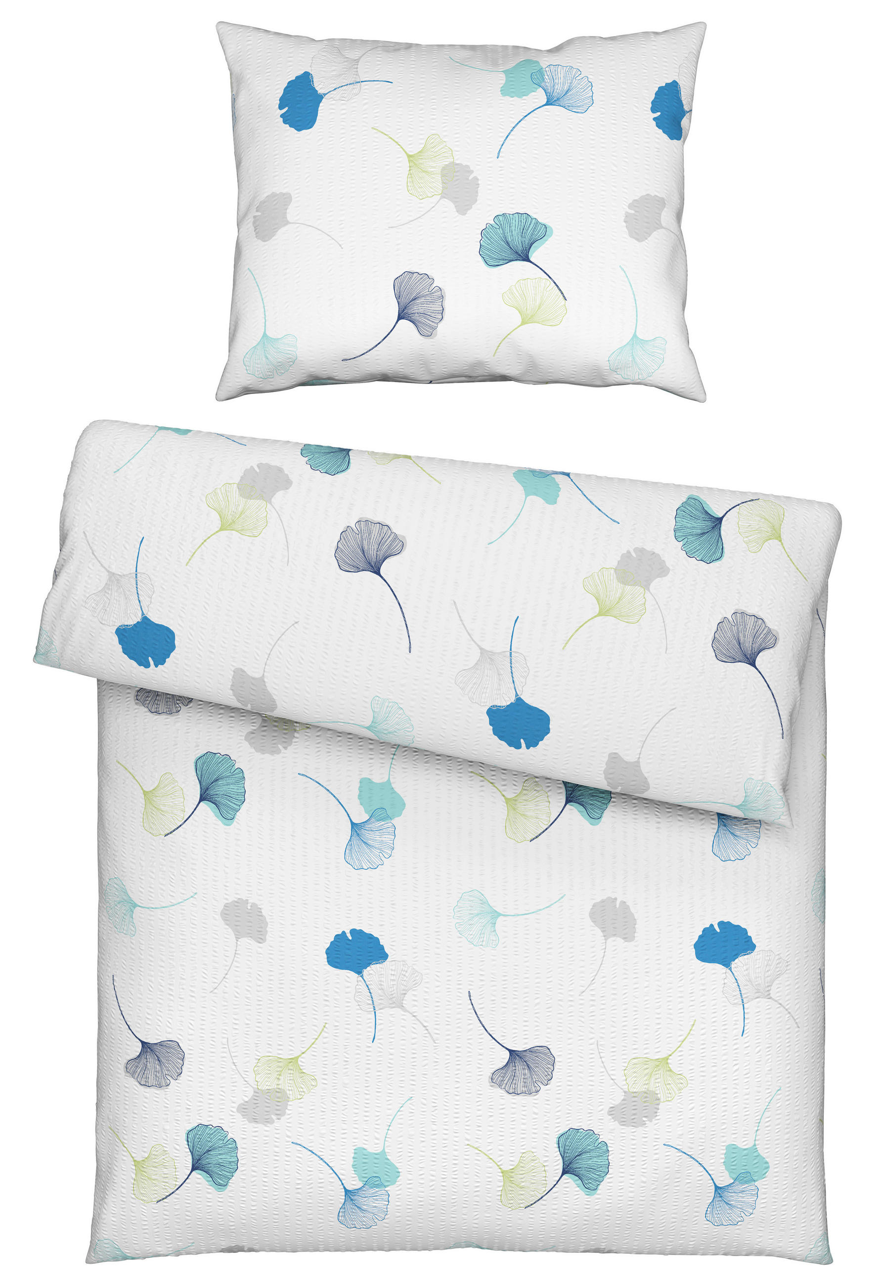 E-shop Esposa KREPOVÉ OBLIEČKY, seersucker, modrá, zelená, 140/200 cm