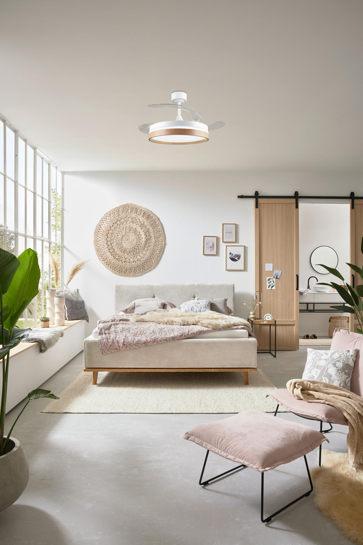 DECKENVENTILATOR - Klar/Braun, Design, Kunststoff/Metall (106/42cm)