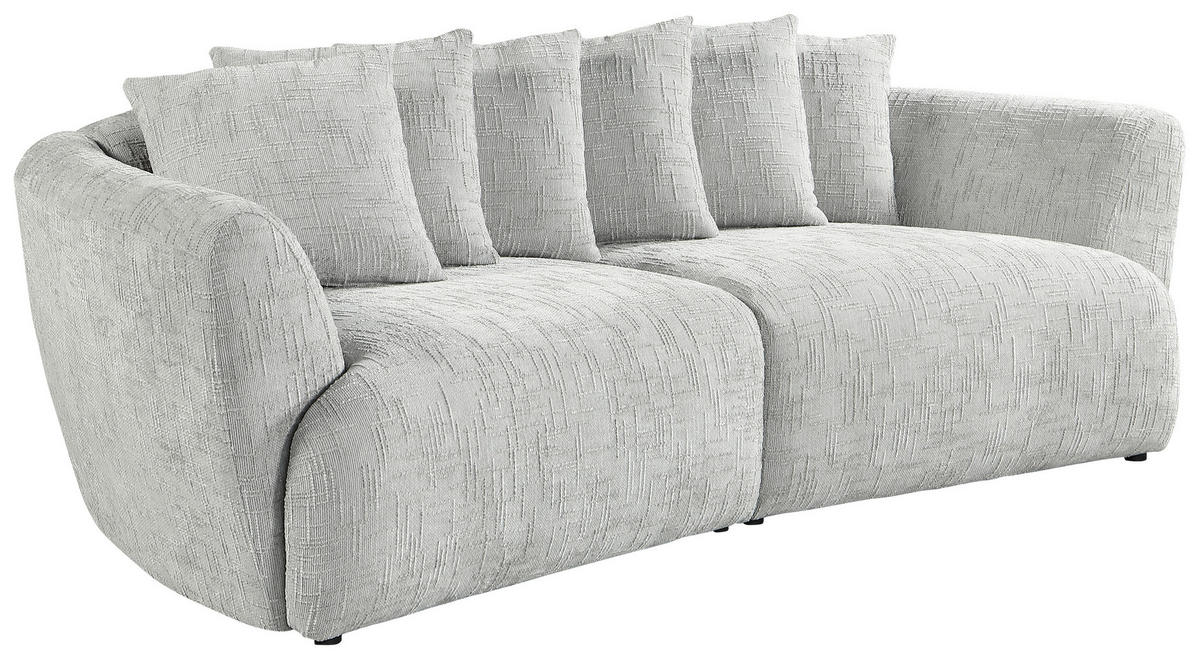 BIGSOFA Chenille Hellgrau  - Hellgrau, Design, Textil (240/79/118cm) - Carryhome