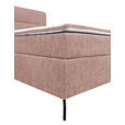 BOXSPRINGBETT 180/200 cm,  in Rosa, Topper, H4 + H4 = sehr fest  - Schwarz/Rosa, Design, Textil/Metall (180/200cm) - Esposa
