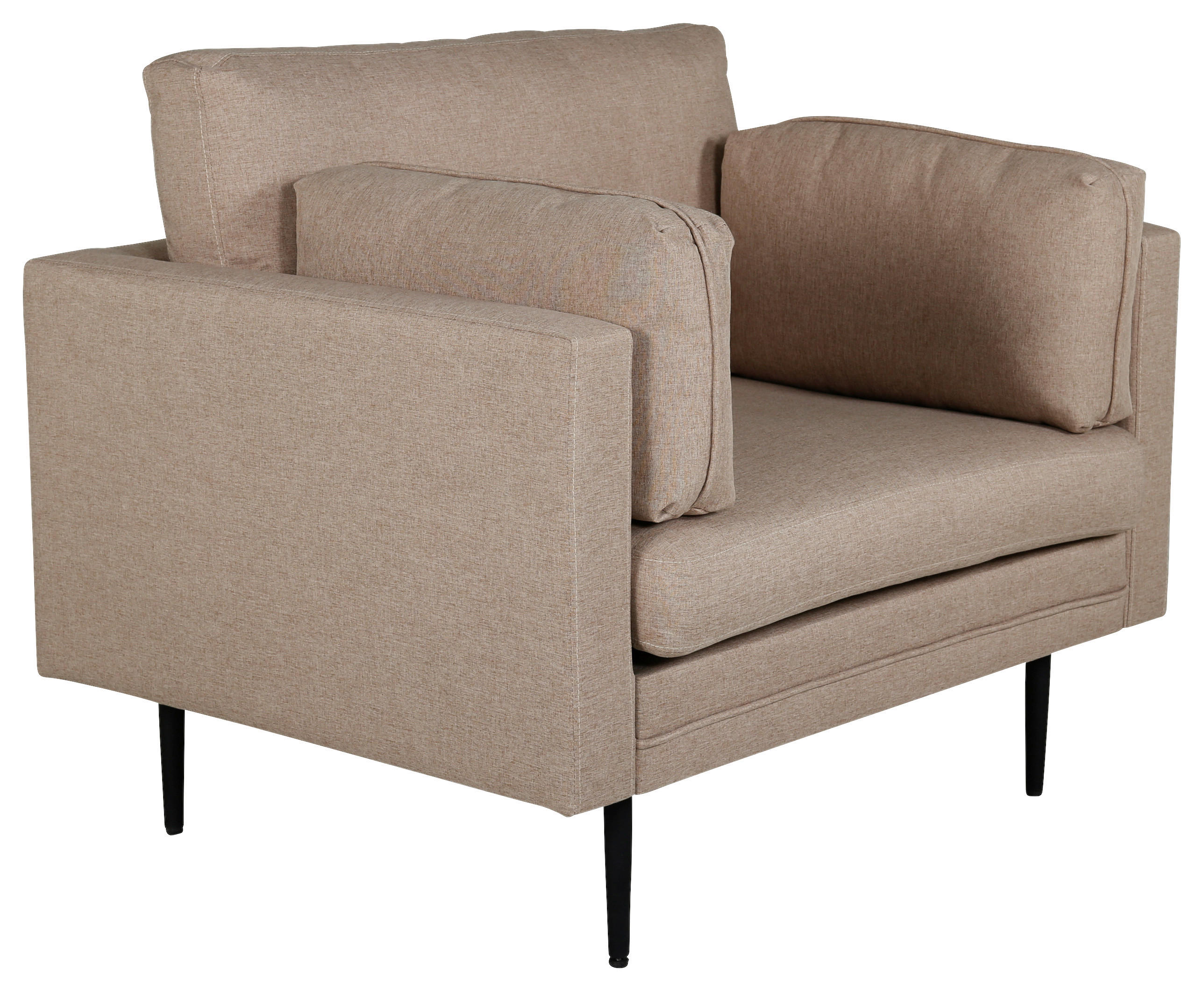 SESSEL in Textilgeflecht Schwarz, Hellbraun  - Hellbraun/Schwarz, Design, Kunststoff/Textil (110/84/86cm) - Livetastic
