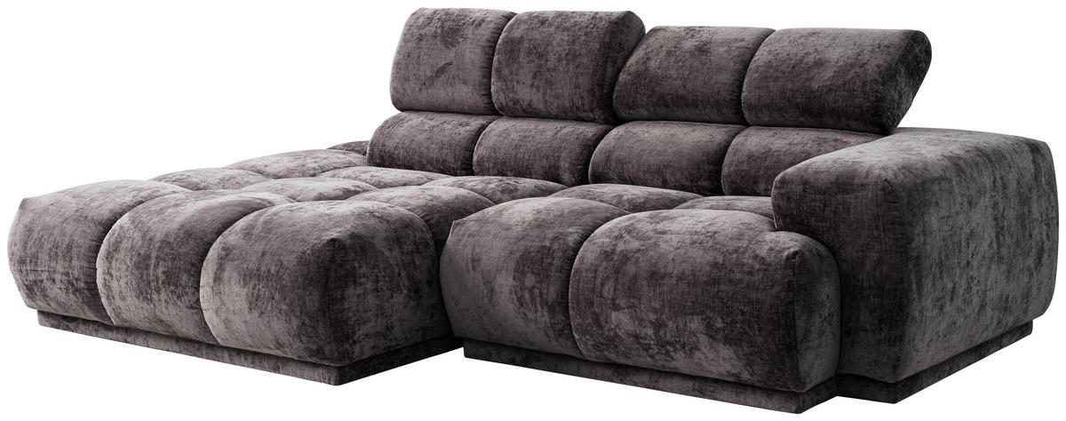 ECKSOFA  in Flachgewebe Anthrazit  150/239 cm  - Anthrazit, MODERN, Textil (150/239cm) - MID.YOU