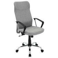 STOLICA OKRETNA  svijetlo siva  metal, plastika, tekstil  - svijetlo siva/boje kroma, Design, metal/tekstil (60/109-119/61,5cm) - Xora