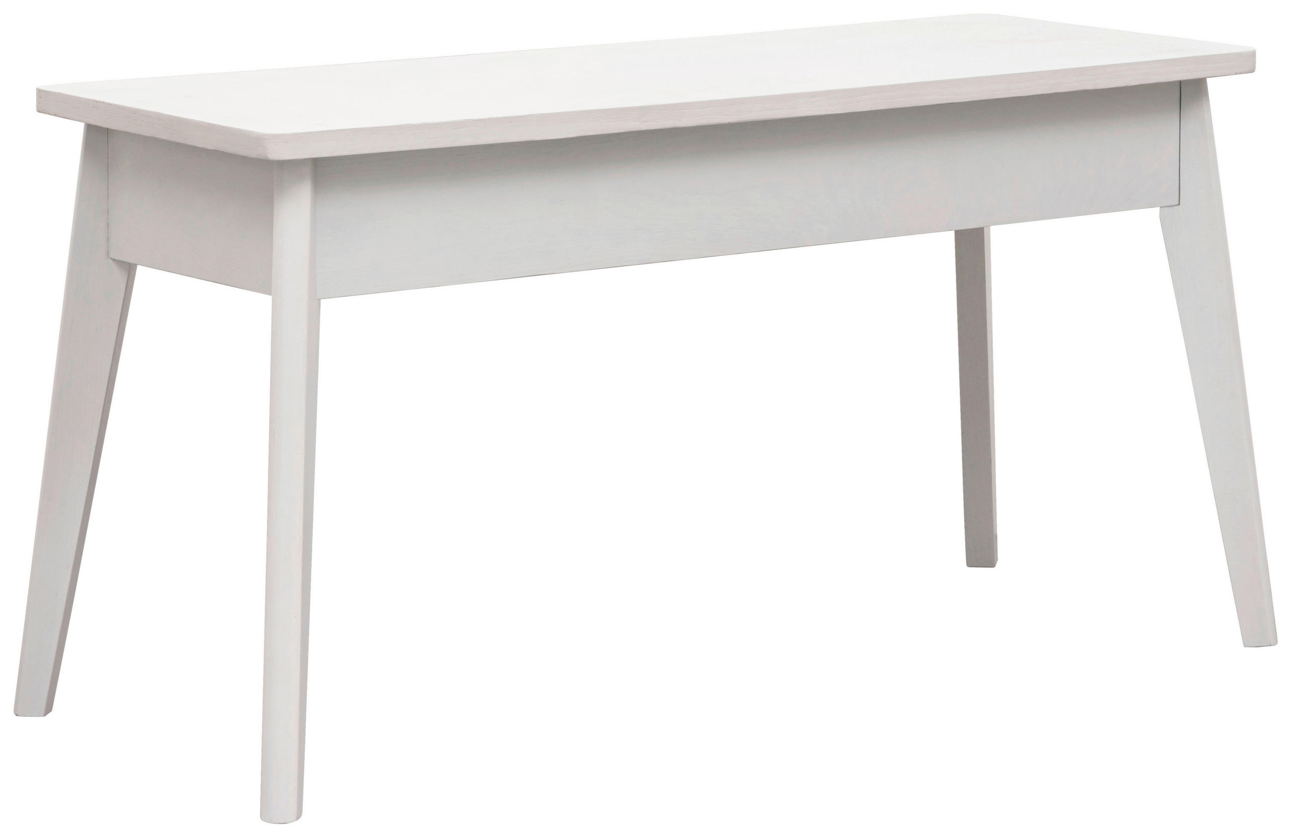 SITZBANK 90/47/35 cm Weiß Eiche furniert, massiv  - Weiß, KONVENTIONELL, Holz (90/47/35cm) - MID.YOU